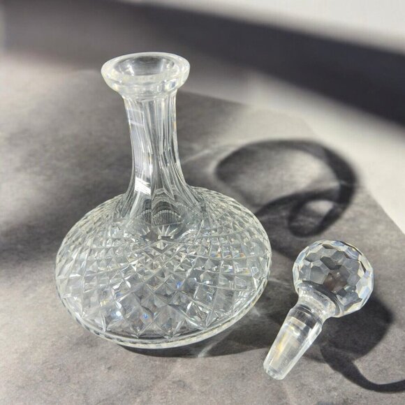 Waterford Clear Crystal Glass Liquor Decanter Stopper Container Heavy Elegant - Picture 2 of 15